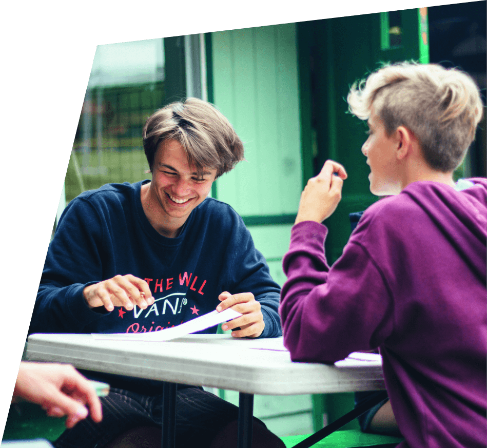 People come together at the table.